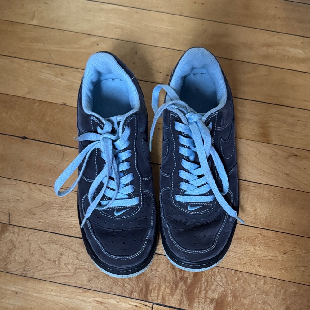 Nike Gray and Light Blue Sneakers